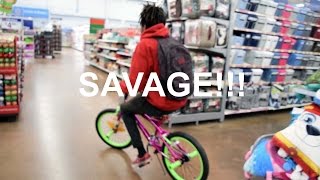 RIDING A BMX BIKE IN WALMART [upl. by Ynnav31]