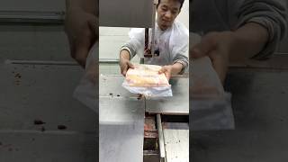 THA FRZ Chicken BBreast Skills Cutting Machinechicken shorts [upl. by Aliuqehs]