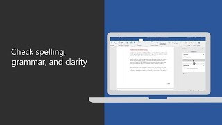 How to check spelling grammar and clarity with Microsoft Word 2016 [upl. by Anujra277]