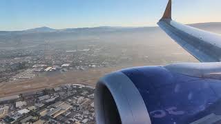 Southwest Airlines 737 MAX 8 landing at San Francisco Bay Oakland Intl Airport OAK  N1808U [upl. by Stephens]