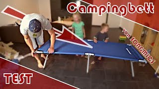 Campingbett │ Feldbett │ Test │ Unboxing │ Aufbau │ SONGMICS [upl. by Yelknirb]