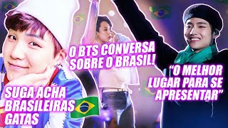 SUGA ACHA BRASILEIRAS GATAS BTS CONVERSA SOBRE O BRASIL E MOSTRA SEU AMOR E MUITO MAIS [upl. by Naquin]