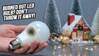 Very beautiful Christmas idea from an ordinary burnt out LED light bulb [upl. by Hayse]