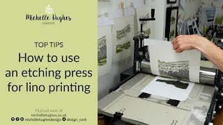 Printing Linocuts on an Etching Press  Printing Problems And How to Fix Them [upl. by Gitlow]