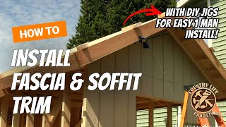 How to Build a Shed  How To Install Fascia Boards amp TampG Soffit Boards on The Shed  Video 11 of 15 [upl. by Rinum]