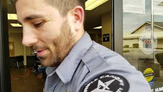 Security🔵🔴 Guard Pushes Me With His Fore Arm To Keep Me From Coming Inside 1st Amendment Audit TCCW [upl. by Eisteb]