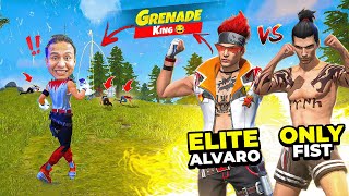 Elite Alvaro बेकार हे  My 1st Gameplay 🤞 Grenade amp Fist Only Challenge 😎 Free Fire Max [upl. by Olmsted602]