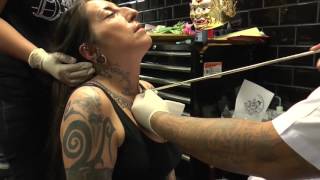 Thai Tattoo Sak Yant Neck Tattoo Unaalome [upl. by Adahs474]