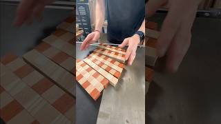 How to assemble a gingham cutting board woodworking woodwork woodworker artlove woodart art [upl. by Yenwat679]