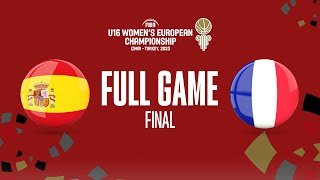 FINAL Spain v France  Full Basketball Game  FIBA U16 Womens European Championship 2023 [upl. by Zile]