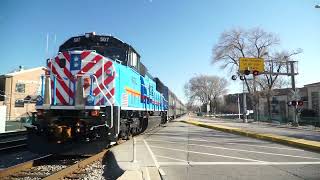 My first SD70MACH catch  Metra METX 507 at Elmwood Park on the MDW Line  121423 [upl. by Tamberg]