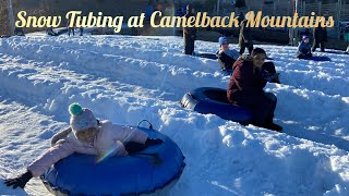 Snow Tubing at camelback Mountains PA [upl. by Ehtnax665]