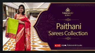 Paithani Sarees Collection WhatsApp Number 9456 9456 33  Kalamandir Royale Sarees LIVE [upl. by Naziaf]