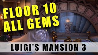 Luigis Mansion 3 Floor 10 gems  All 10F Tomb Suites gem locations [upl. by Devine590]