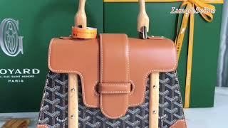 Go yard saigon brown Goyardine Coated Canvas and Leather PM Saigon Top Handle Bag [upl. by Merp]