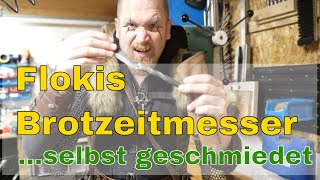 Flokis Brotzeitmesser  ich Schmiede ein einfaches mittelalterliches Messer Gasesse Baumarktstahl [upl. by Nate938]