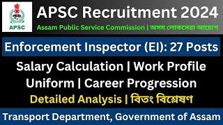 APSC Enforcement Inspector 2024 Salary  Work Profile  Uniform  Career [upl. by Lledualc]