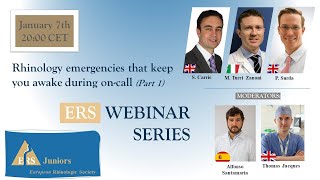 ERS Webinar Series 2021 Rhinology emergencies that keep you awake during oncall Part 1 [upl. by Batsheva]