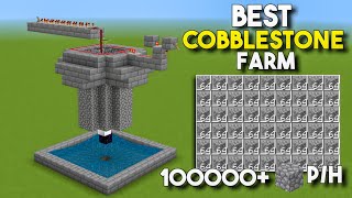 AUTOMATIC COBBLESTONE FARM IN MINECRAFT BEDROCK 120MCPEX BOXCONSOLEPS4NINTENDO [upl. by Ocin]