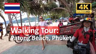 4K Patong Beach Walking Tour Phuket Thailand 2022 [upl. by Samoht662]