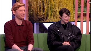 Domhnall Gleeson and Andrea Riseborough on ‘The One Show’ January 25 2024 [upl. by Zenas510]