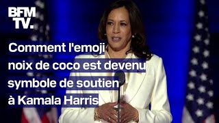 ÉtatsUnis Comment lémoji noix de coco est devenu le symbole de soutien à Kamala Harris [upl. by Ekal]