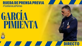 Rueda de prensa de García Pimienta previa al CD Tudelano vs UD Las Palmas  UD Las Palmas [upl. by Ecnerual]