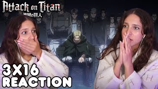 Is This Goodbye  ATTACK ON TITAN  Reaction 3X16 [upl. by Jael]