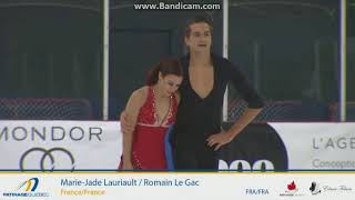 MarieJade Lauriault  Romain Le Gac SD QC summer 2017 [upl. by Dlorej]