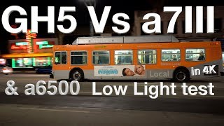 Sony a7III vs Panasonic GH5S vs Sony a6500 low light 4K test [upl. by Ytsirk]