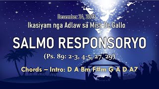 Salmo Responsoryo  December 24 2023 buntag  with chords [upl. by Tessie]