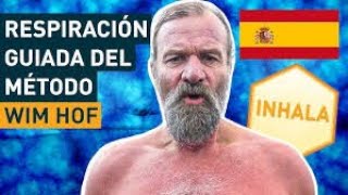 Ejercicios de respiración de Wim Hof guiados en español 5 rondas a ritmo lento [upl. by Miru378]