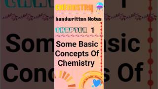 Class 11th  Chemistry  Chapter 1 SOME BASIC CONCEPTS OF CHEMISTRY  classnotes [upl. by Ahsika310]