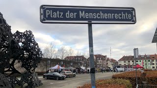 Karlsruhe 10122023 Demogeschehen Querbeet auch am Platz für Menschenrechte [upl. by Aicala]