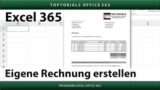 Eigene Rechnung erstellen ganz einfach  Excel 365 Tutorial [upl. by Margot]