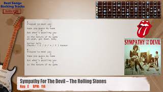 🎸 Sympathy For The Devil – The Rolling Stones Guitar Backing Track with chords and lyrics [upl. by Batha]