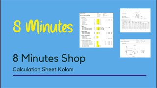 8 Minutes Shop  2 Calculation Sheet Kolom [upl. by Padegs600]