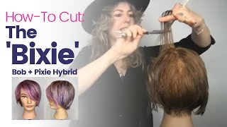 Learn The Bixie Haircut  Modern Mix of Bob amp Pixie Haircut [upl. by Gib]