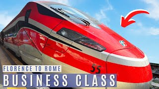 Riding Italys Frecciarossa BULLET TRAIN in BUSINESS CLASS 300 kmh [upl. by Anwahsak]