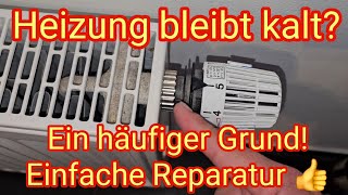 Der häufigste Grund Heizung beibt kalt und wird nicht warm  einfache Reparatur [upl. by Southard13]