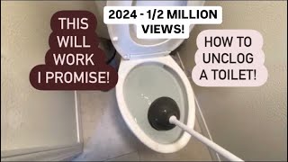 How To Unclog A REALLY Stuck Toilet 2024 UPDATES  GUARANTEED TO WORK [upl. by Oirobil]