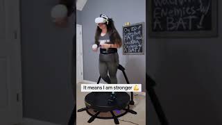 Look how NikitaFajitaa loses 50lbs in one minute by KATVR treadmill [upl. by Eupheemia]