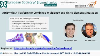 ESB Webinar Series  No 15  ArtiSynth with VPH institute [upl. by Kermie974]