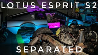 Lotus Esprit S2  Separated Body comes off the Chassis [upl. by Teilo913]