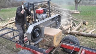 Blockbandsäge Eigenbau Homemade Sawmill [upl. by Calvinna957]