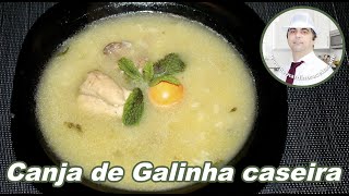 CANJA DE GALINHA CASEIRA SIMPLES E COM POUCOS INGREDIENTES  Bernardino Receitas [upl. by Ralat]