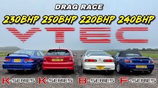 HONDA EVOLUTION K SERIES vs B SERIES vs F SERIES vs K SWAP [upl. by Thgiled]