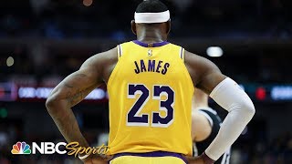 LeBron James 76ers size highlight 201920 NBA season  NBC Sports [upl. by Novihc816]