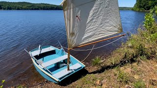 Building a Wooden Flat Bottom Boat Part 2 Sailing Gear [upl. by Esil791]