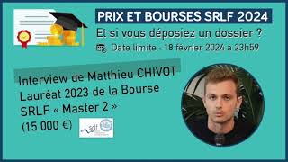 Bourse SRLF Master 2  Matthieu CHIVOT [upl. by Kawasaki]